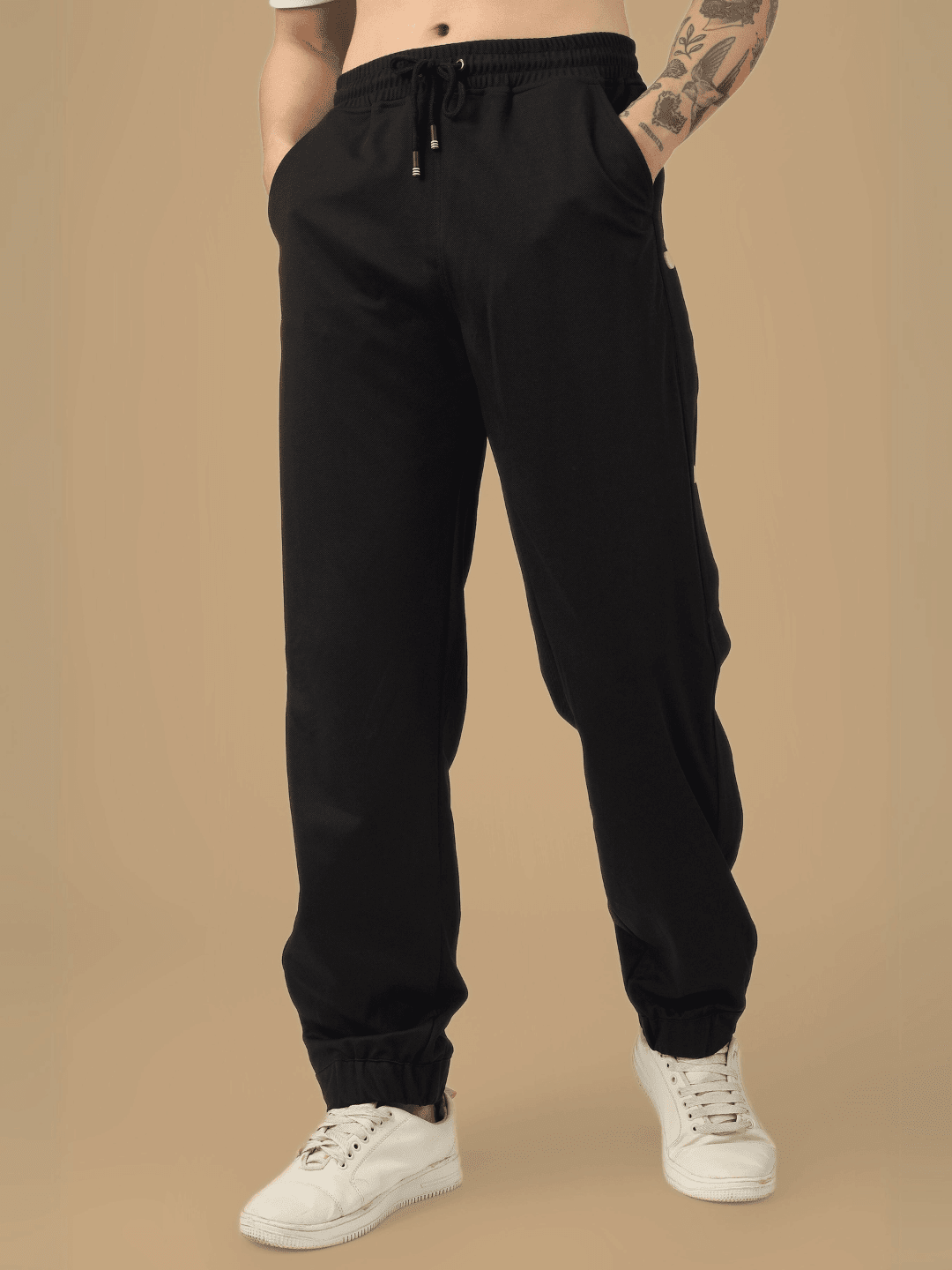 HIP HOP JOGGERS SIDE BUTTON BLACK - JOGGER