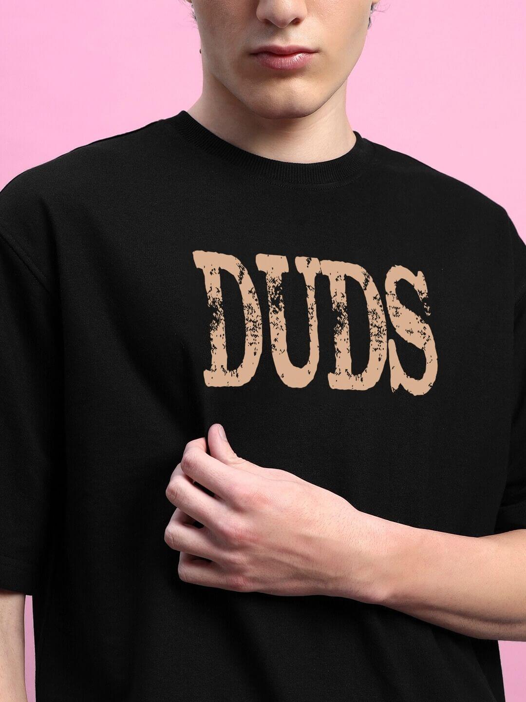 Person wearing Horned Figure Creative Print Oversized T-Shirt Black for streetwear fashion.