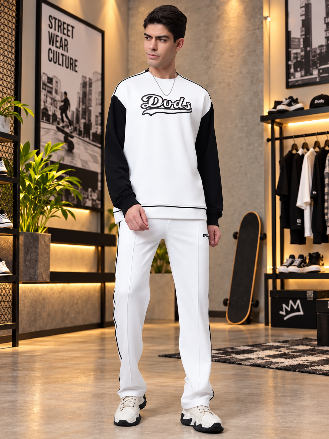 HUNK OVERSIZED CO-ORD SET WHITE - Wearduds, view 1