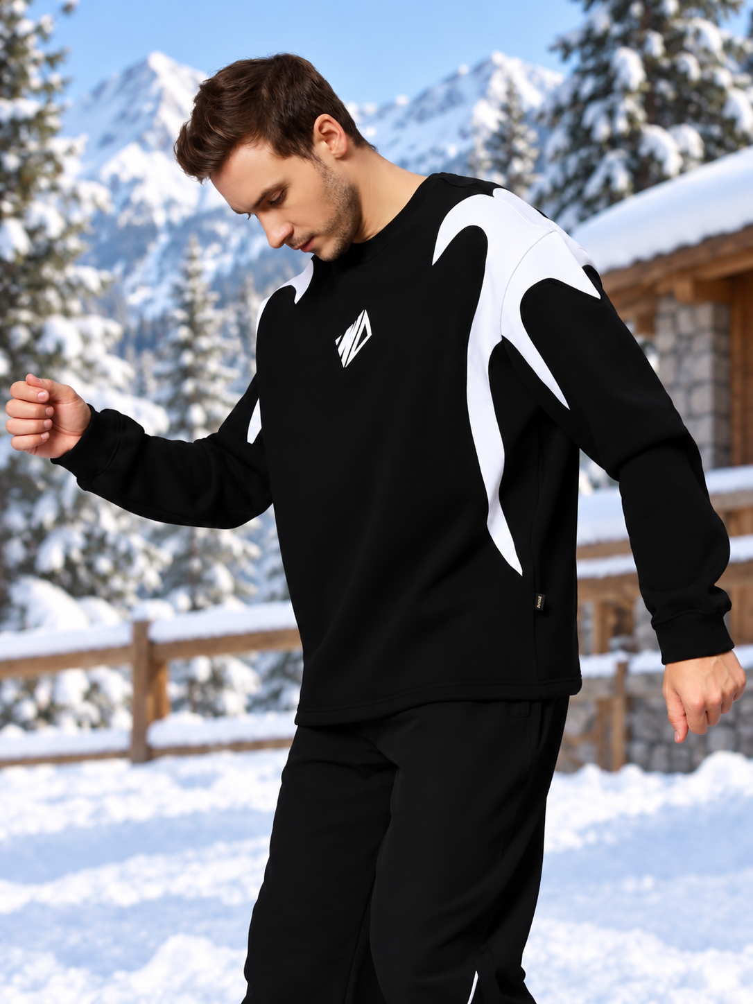 INFINITY SAGA OVERSIZED FLEECE SWEATSHIRT BLACK