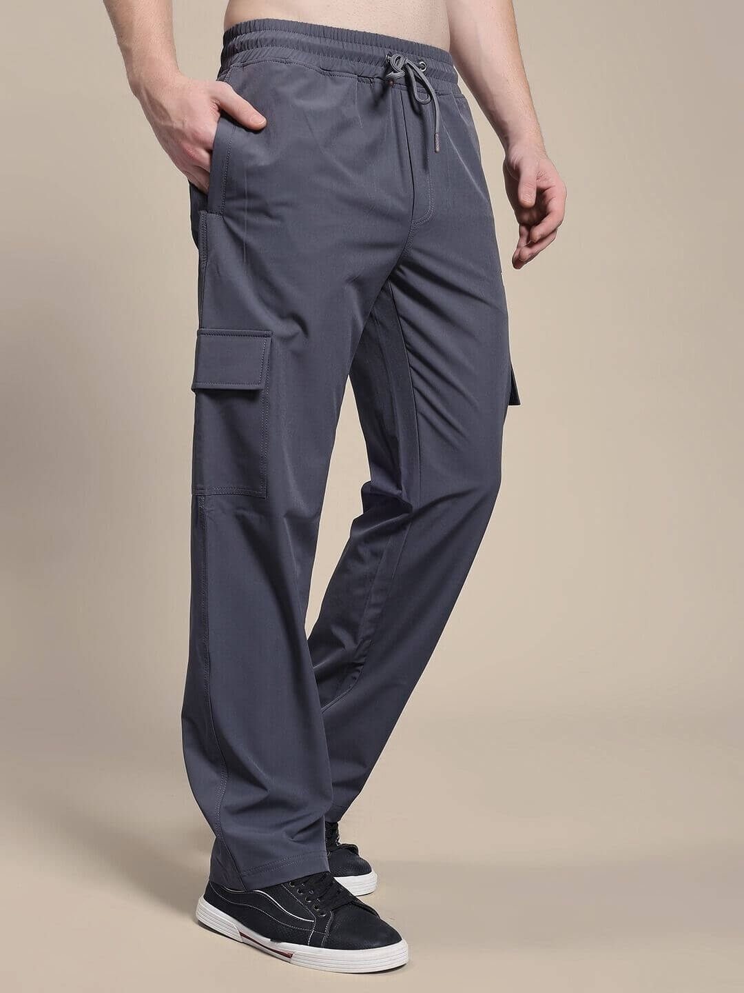 JIMMY RELAXED FIT MULTI POCKET JOGGER DARK GREY showcasing utility and street style