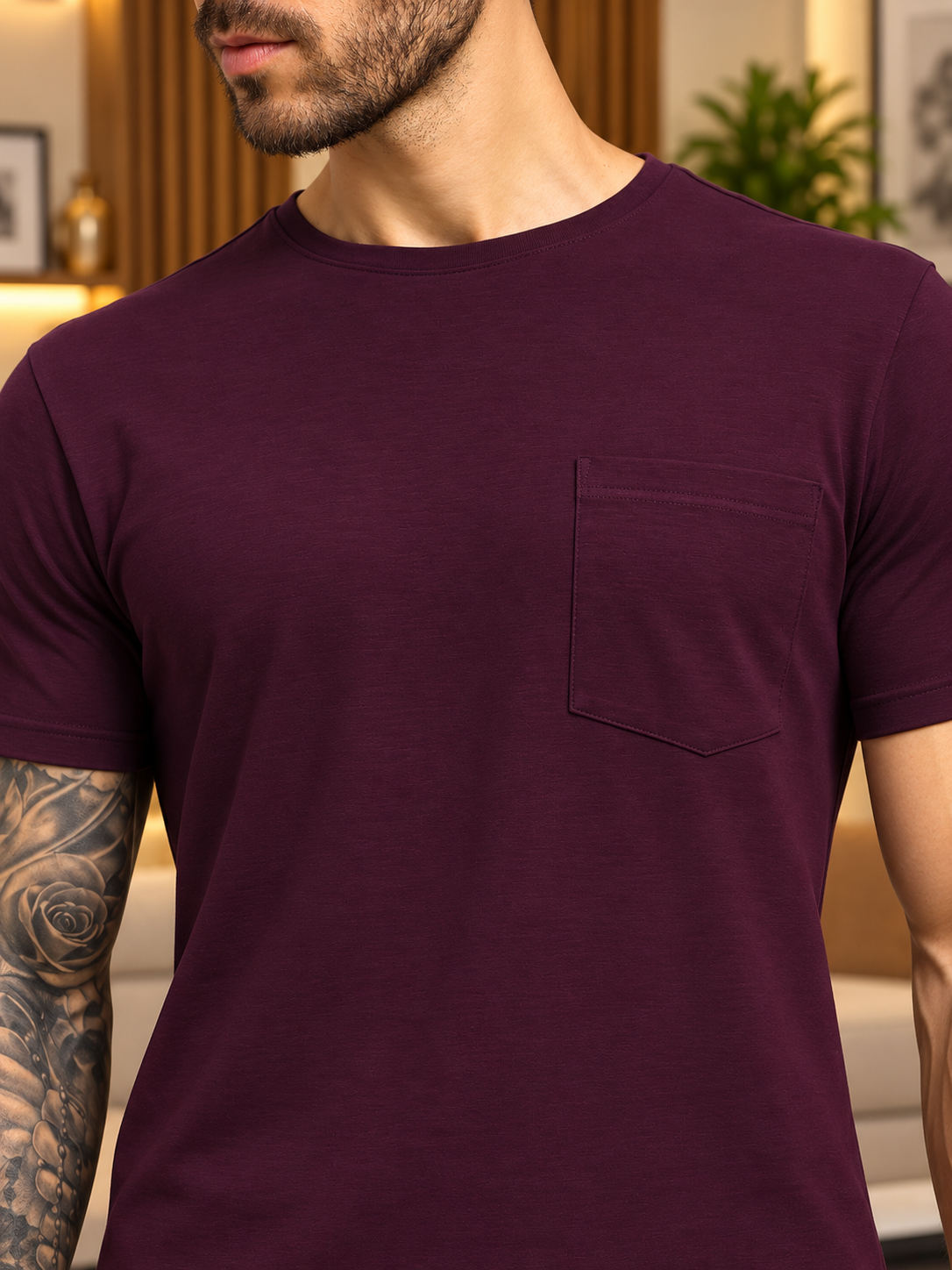 JOY REGULAR FIT T-SHIRT PURPLE - Wearduds, view 5