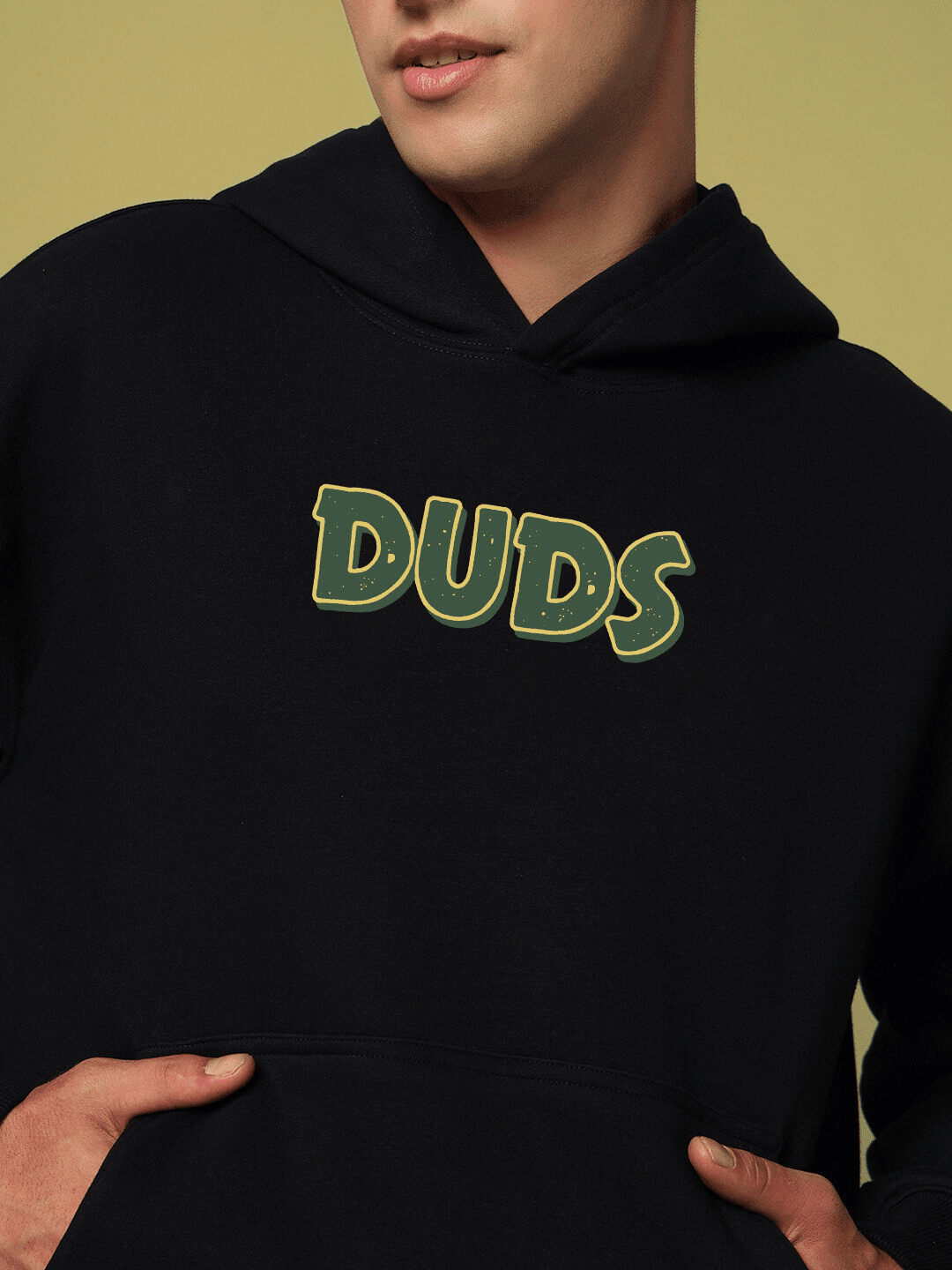 JUDY NICK ZOOTOPIA FLEECE HOODIE BLACK showcasing playful cartoon-inspired streetwear design for adults.