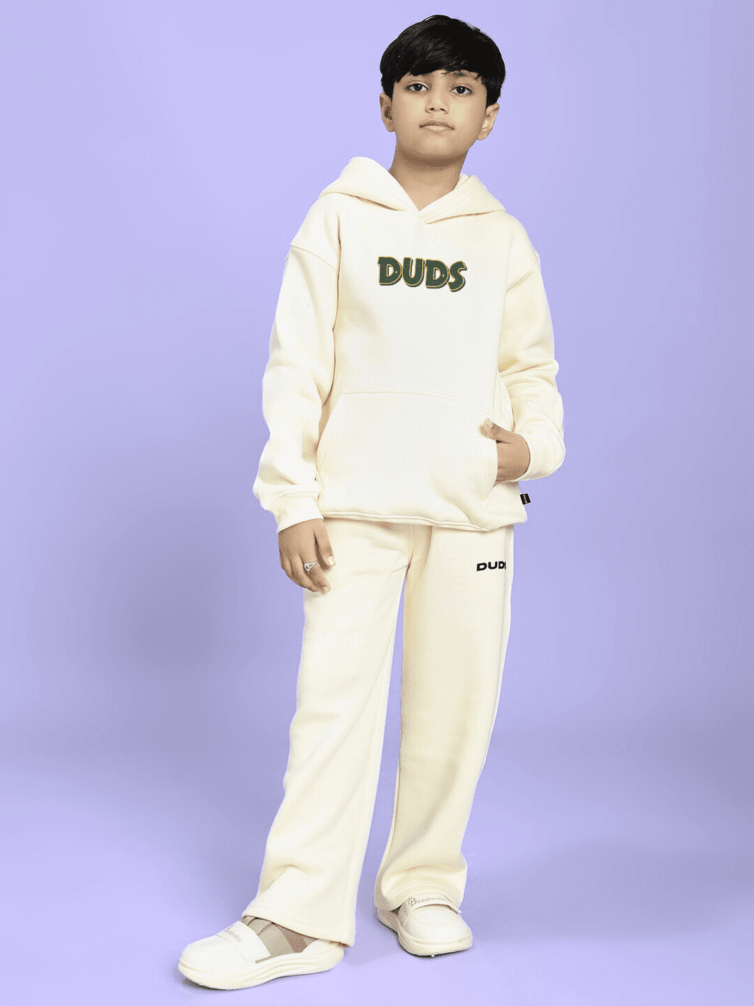 JUDY NICK ZOOTOPIA FLEECE CO-ORD FOR BOYS GIRLS OFF WHITE, kidswear, off-white outfit, casual style, playful comfort
