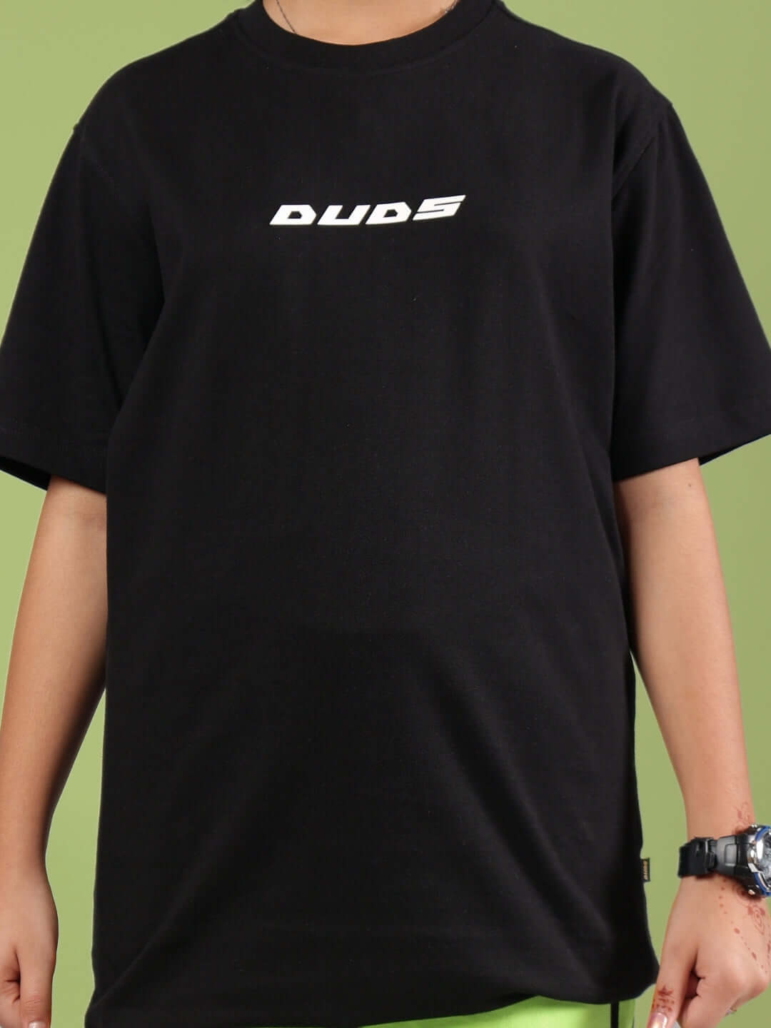 Child wearing a black JUMBO T-SHIRT FOR BOYS & GIRLS BLACK with modern oversized fit for everyday comfort.