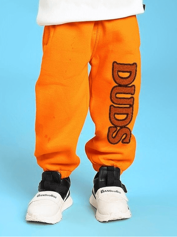 JUMPYJOY FLEECE JOGGER FOR BOYS AND GIRLS ORANGE - KIDS JOGGER