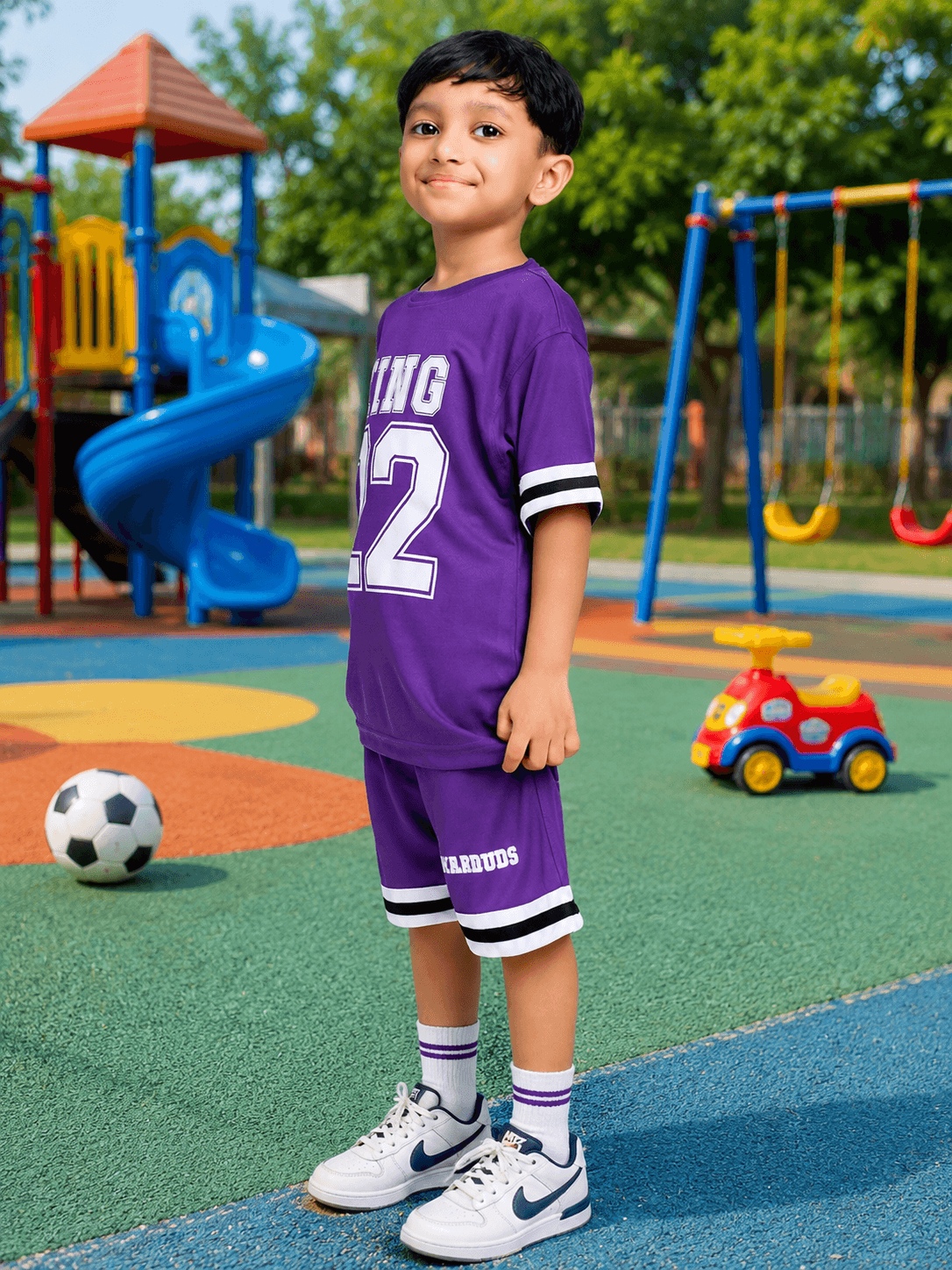 KING 22 VARSITY CO-ORD SET FOR BOYS GIRLS PURPLE