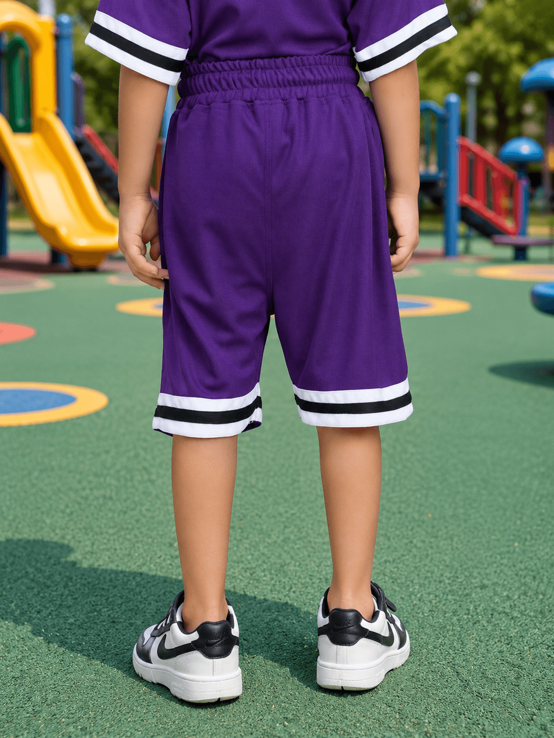 KING 22 VARSITY COOL SHORTS FOR BOYS GIRLS PURPLE