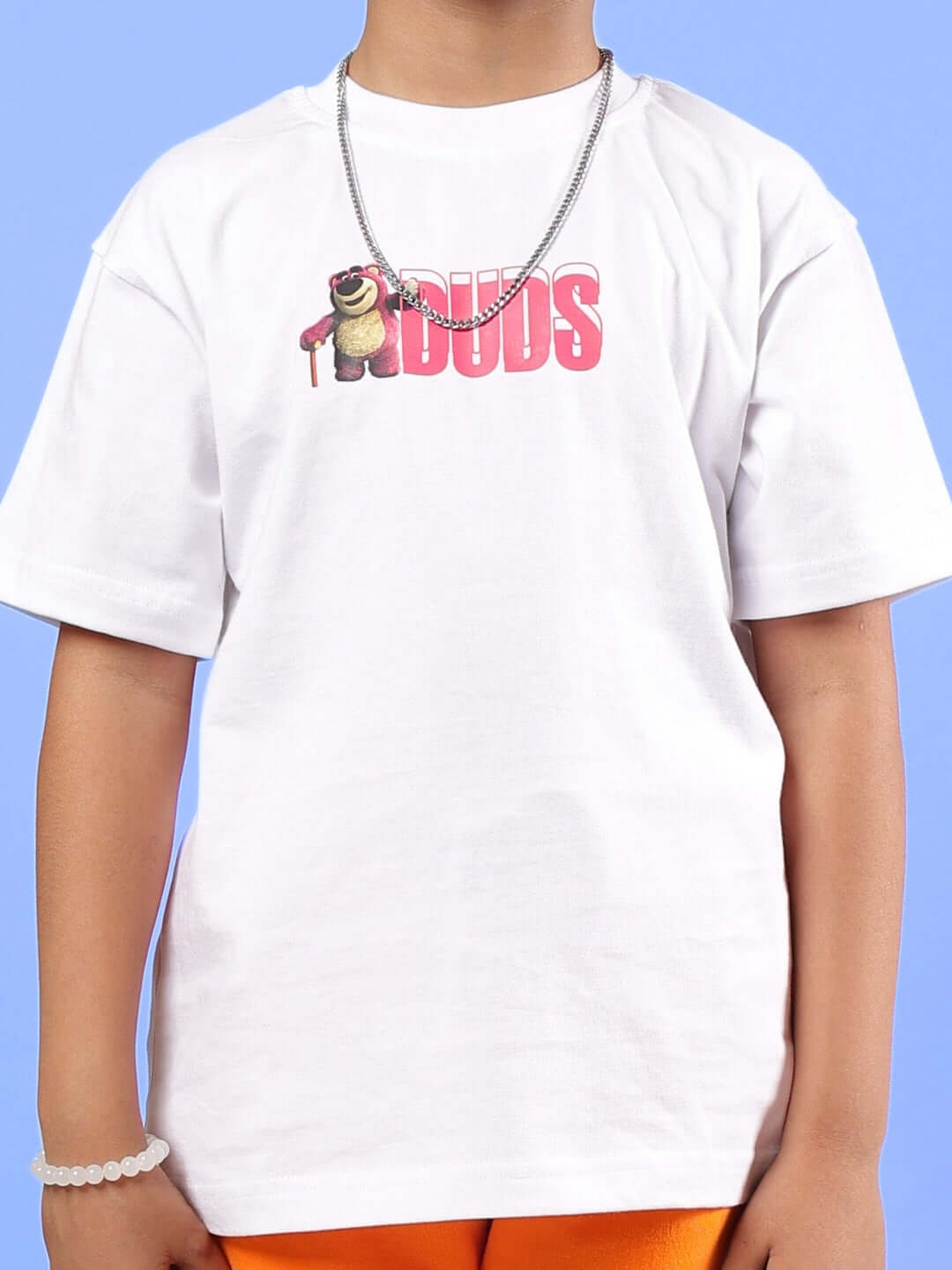 LOTSO OVERSIZED T-SHIRT FOR BOYS GIRLS WHITE with Toy Story bear design