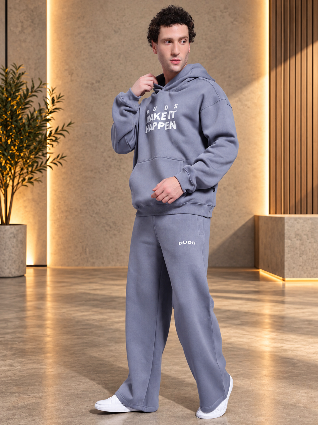 MAKE IT HAPPEN FLEECE CO-ORD SET GREY