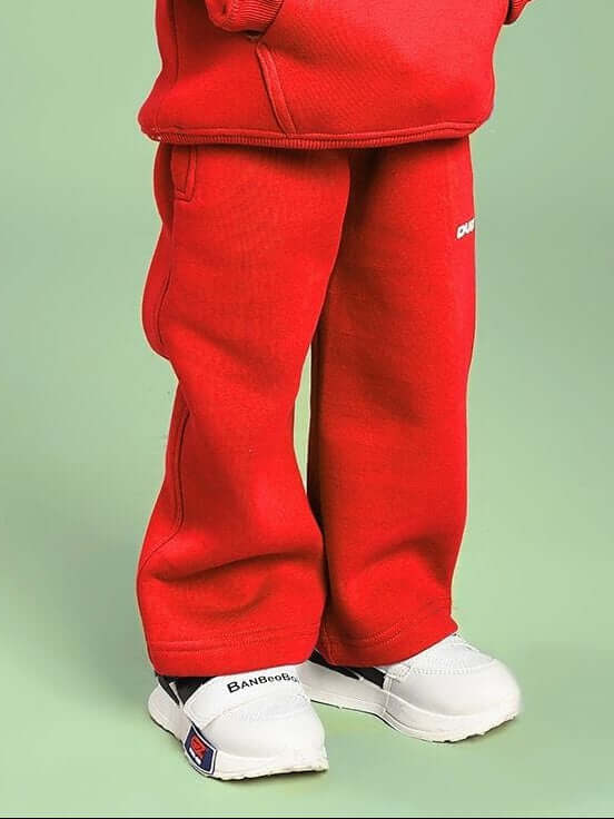 MAKE IT HAPPEN FLEECE JOGGER FOR BOYS AND GIRLS RED - KIDS JOGGER