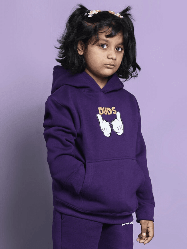 MILLER OVERSIZED HOODIE BOYS & GIRLS PURPLE - KIDS HOODIE