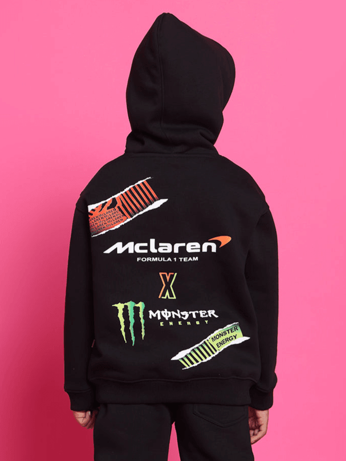 MONSTER OVERSIZED HOODIE BOYS & GIRLS BLACK - KIDS HOODIE