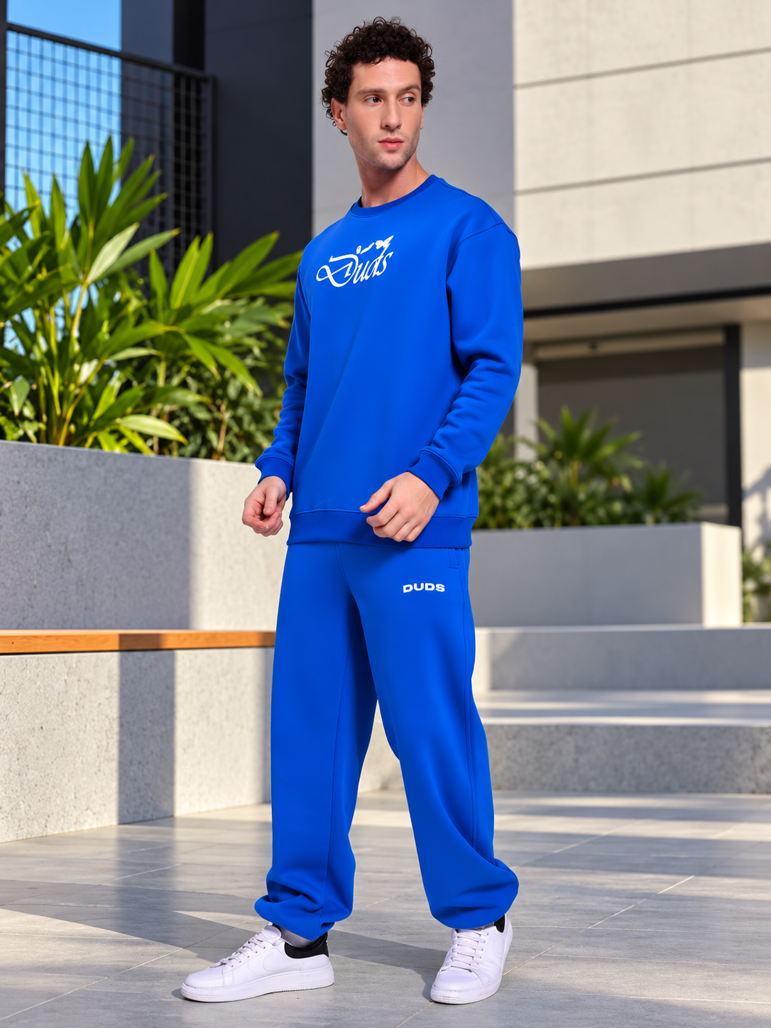 NATURE LINK FLEECE CO-ORD SET ROYAL BLUE
