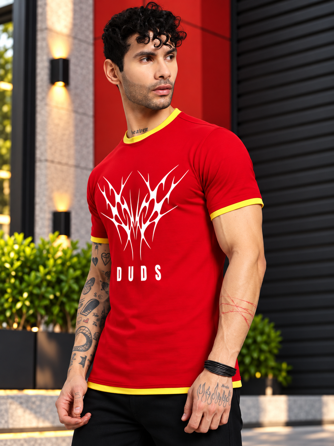 NORIBA REGULAR FIT T-SHIRT RED - Wearduds, view 2