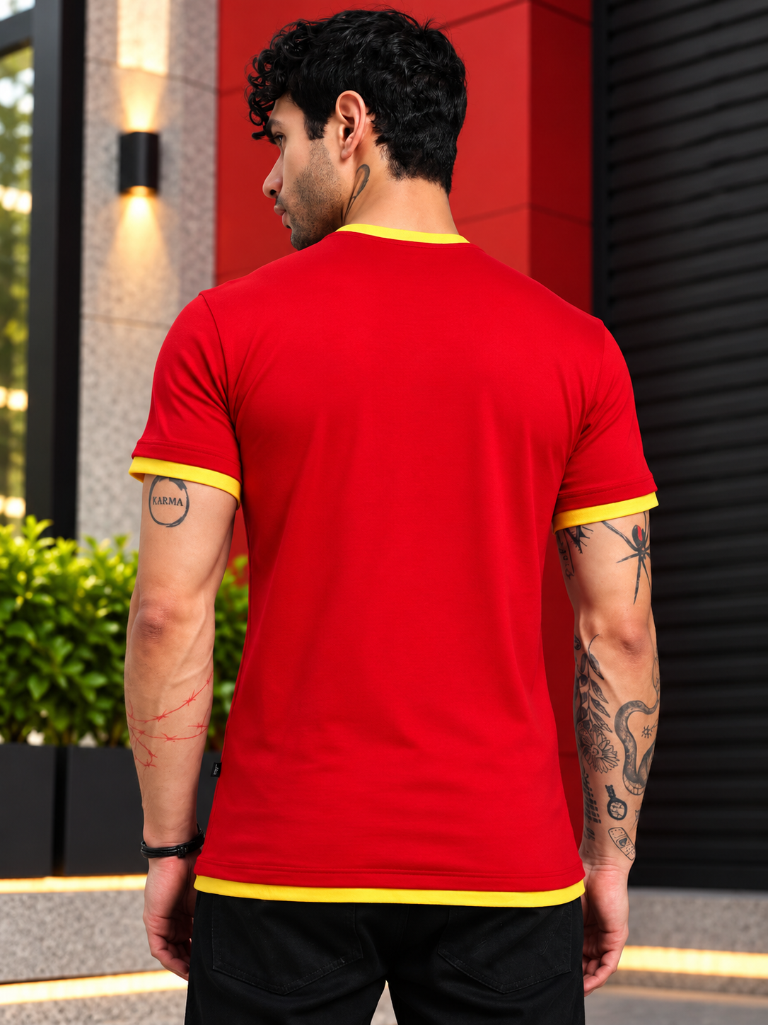 NORIBA REGULAR FIT T-SHIRT RED - Wearduds, view 3