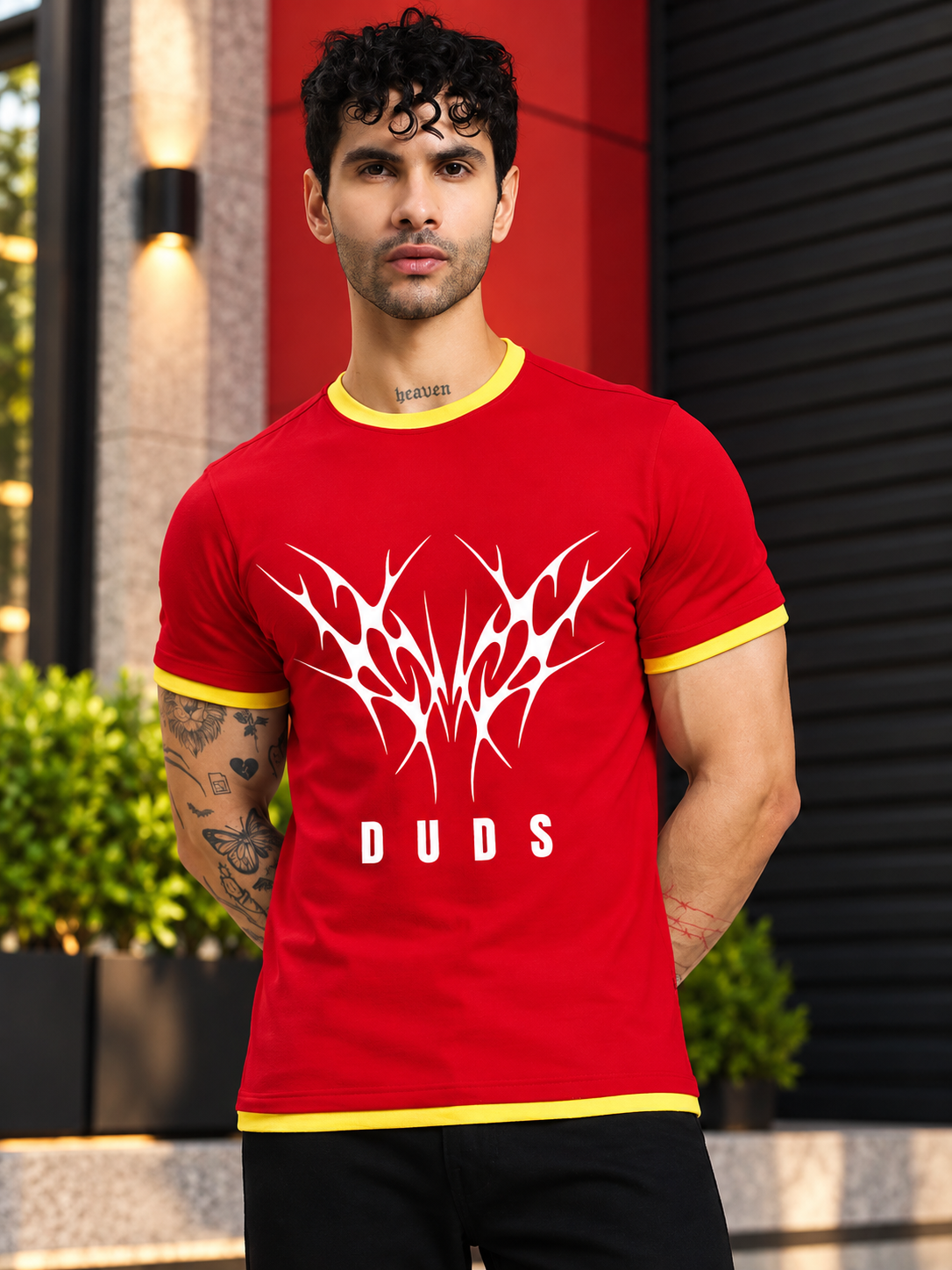 NORIBA REGULAR FIT T-SHIRT RED - Wearduds, view 1