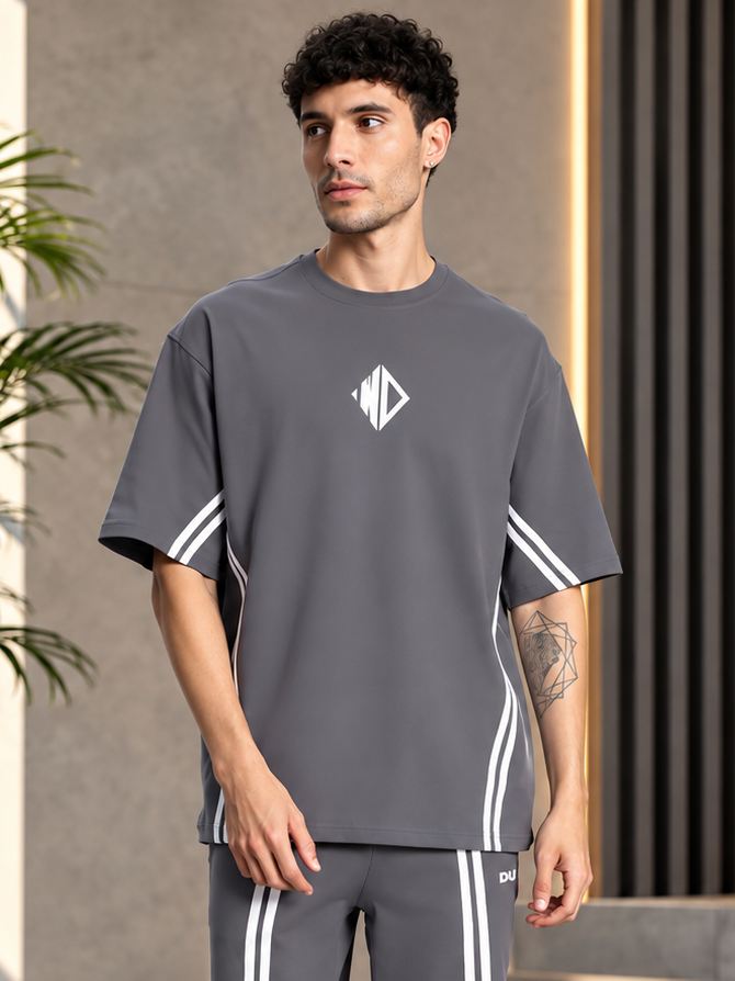 OUTLOOK OVER-SIZED T-SHIRT GREY - Wearduds, view 1