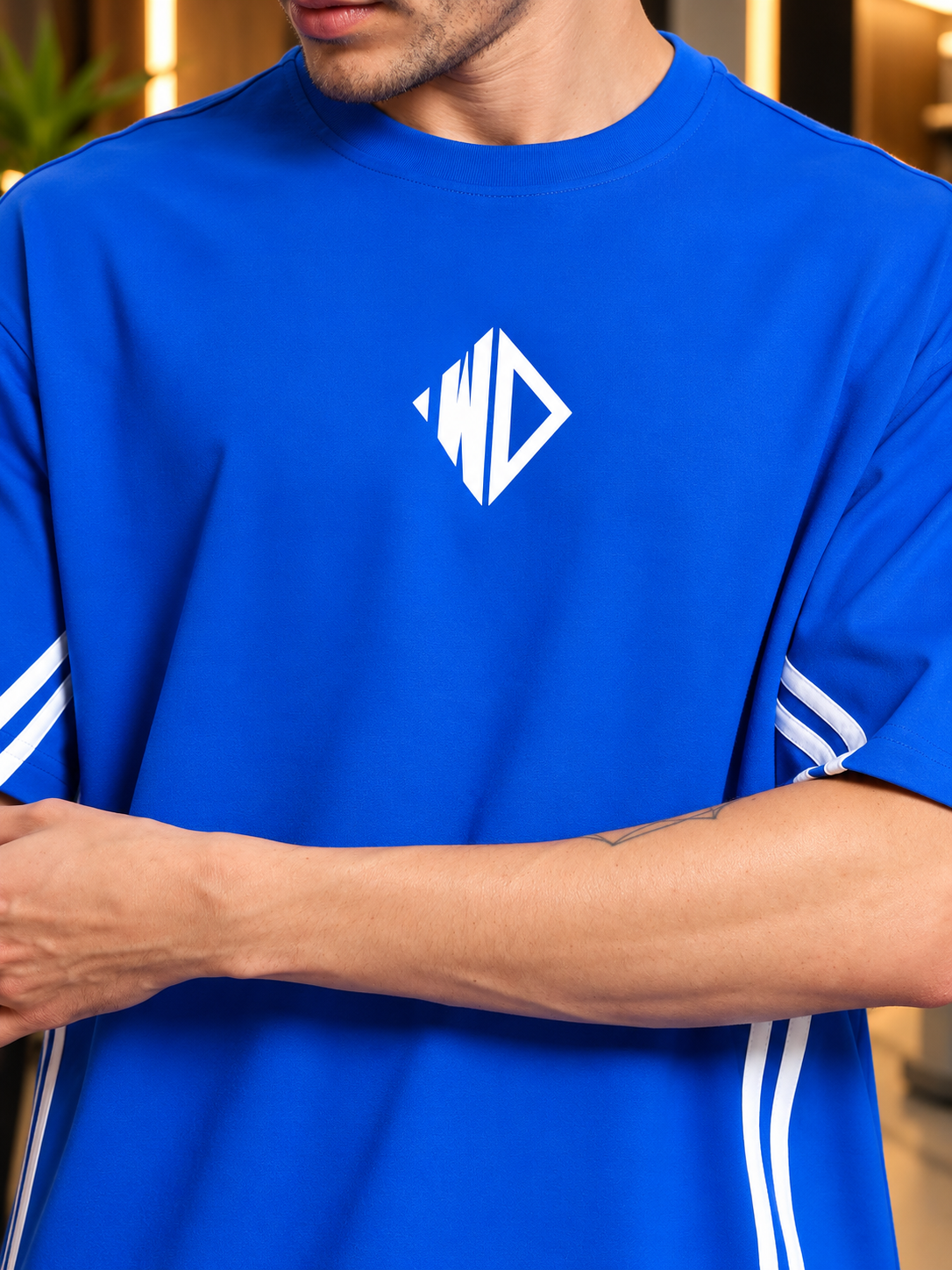 OUTLOOK OVER-SIZED T-SHIRT ROYAL BLUE - Wearduds, view 5