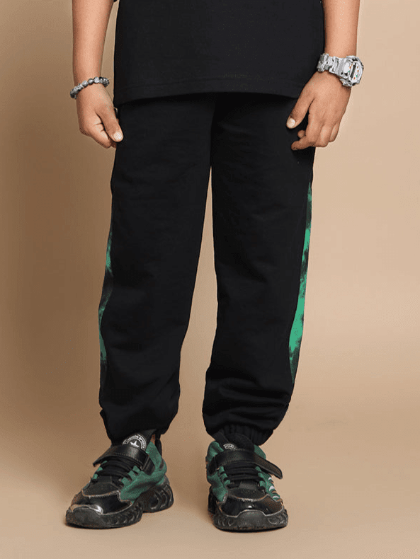 PANDA JOGGERS FOR BOYS GIRLS GREEN - KIDS JOGGER