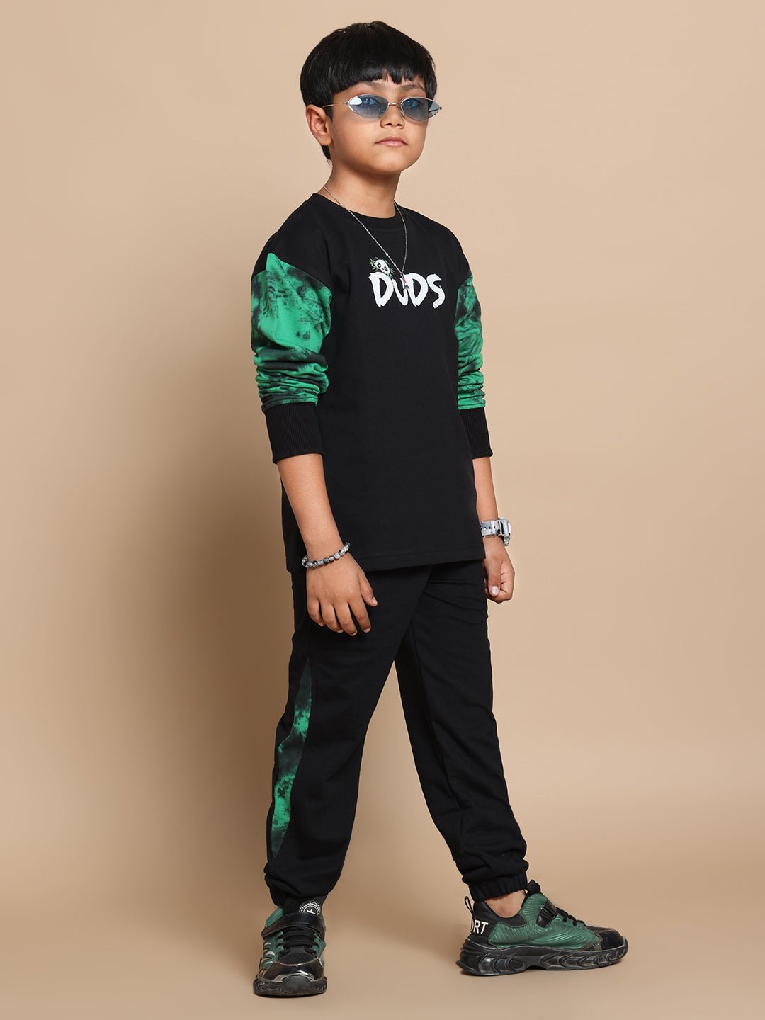 PANDA JOGGERS FOR BOYS GIRLS GREEN - KIDS JOGGER