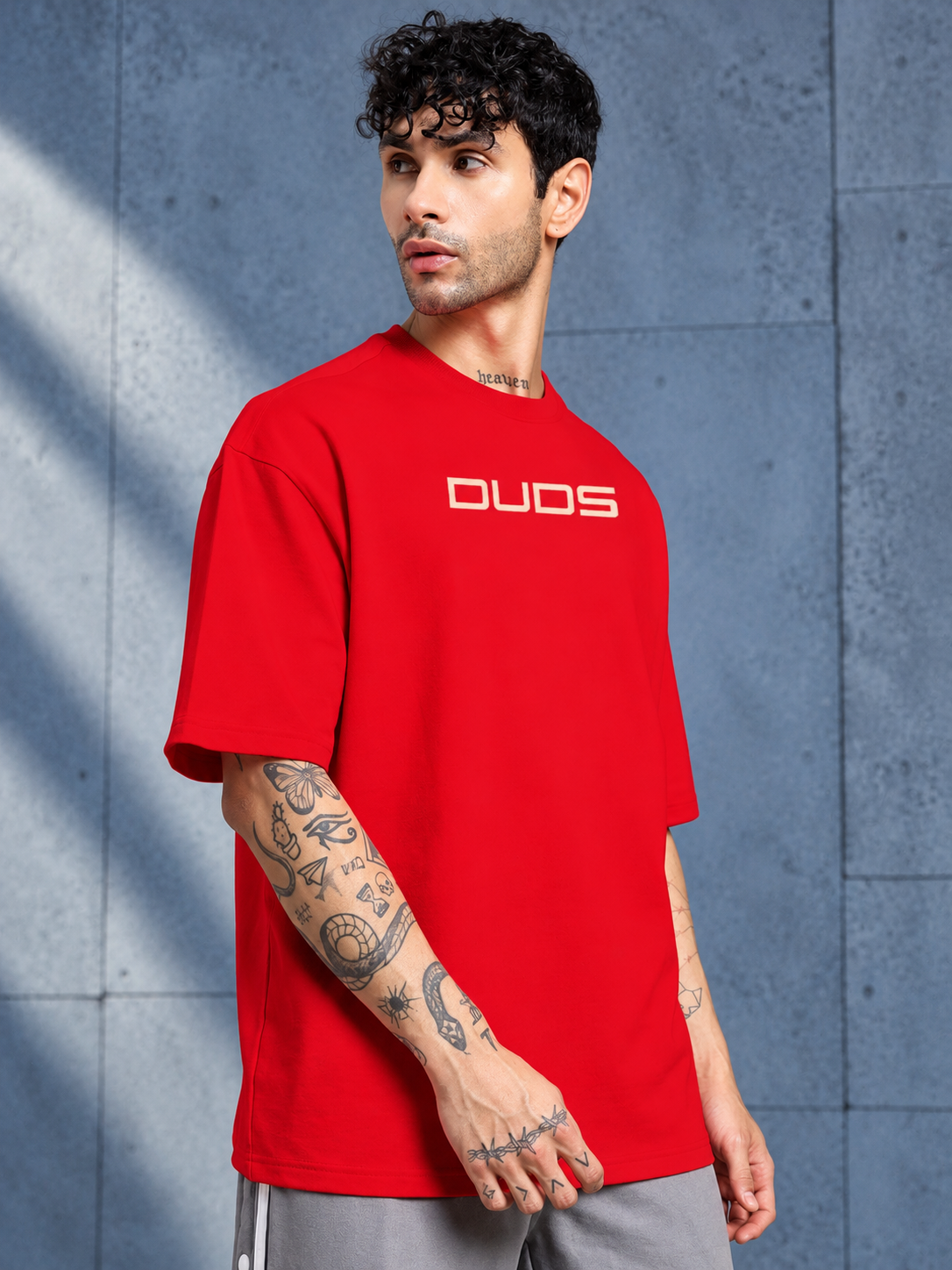 PORSCHE PRINTED OVER-SIZED T-SHIRT RED - Wearduds, view 3