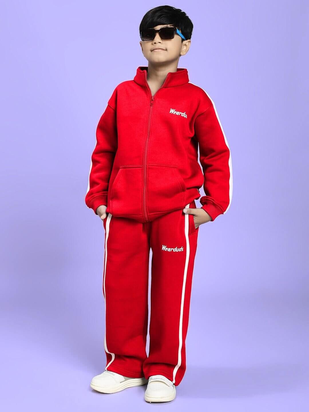 RAPID STRIDE FLEECE JACKET FOR BOYS AND GIRLS RED - KIDS JACKET
