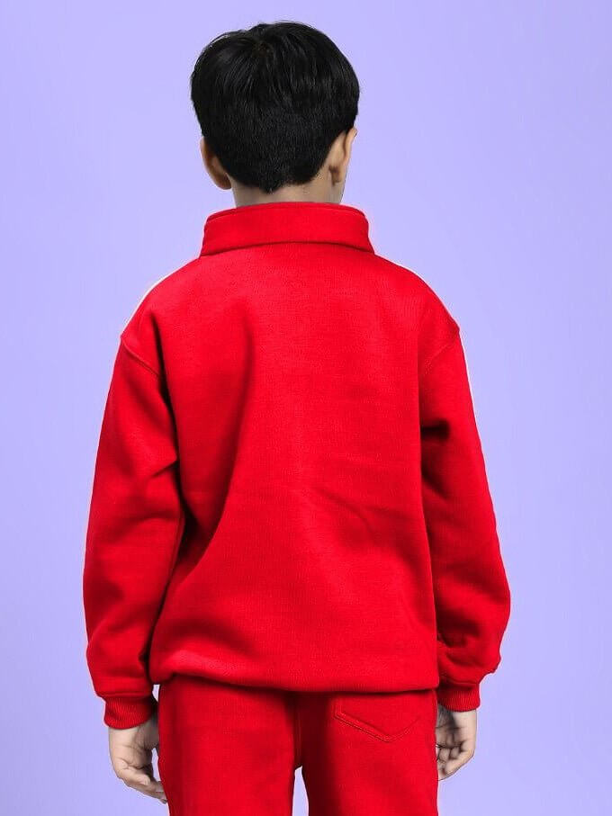 RAPID STRIDE FLEECE JACKET FOR BOYS AND GIRLS RED - KIDS JACKET