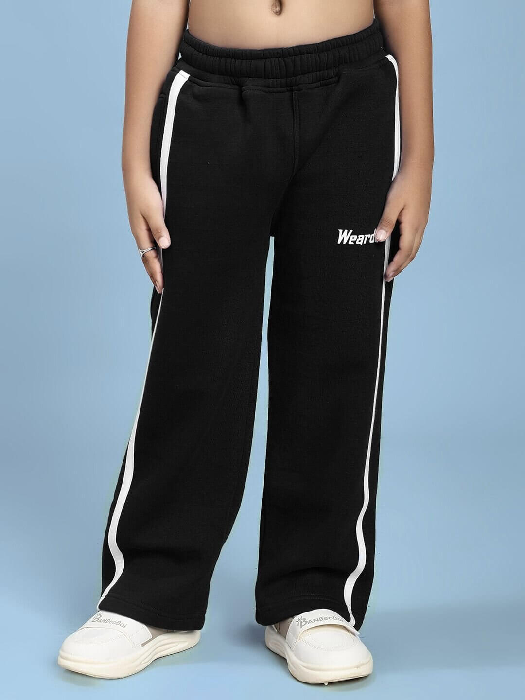 RAPID STRIDE FLEECE JOGGER FOR BOYS AND GIRLS BLACK - KIDS JOGGER