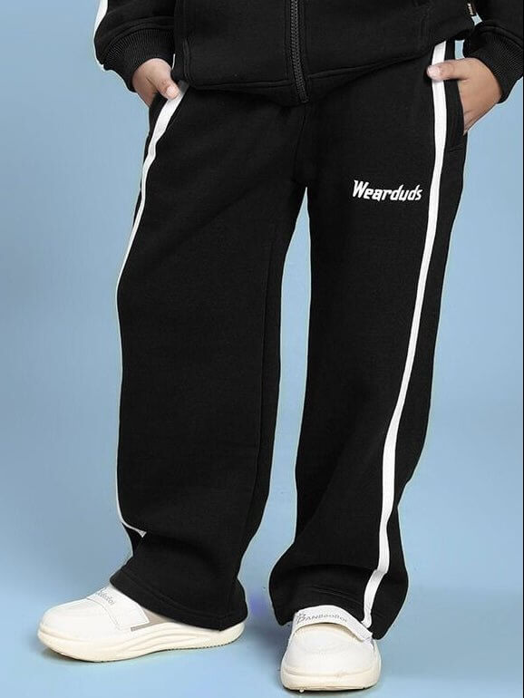 RAPID STRIDE FLEECE JOGGER FOR BOYS AND GIRLS BLACK - KIDS JOGGER