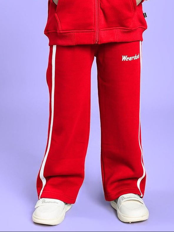 RAPID STRIDE FLEECE JOGGER FOR BOYS AND GIRLS RED - KIDS JOGGER