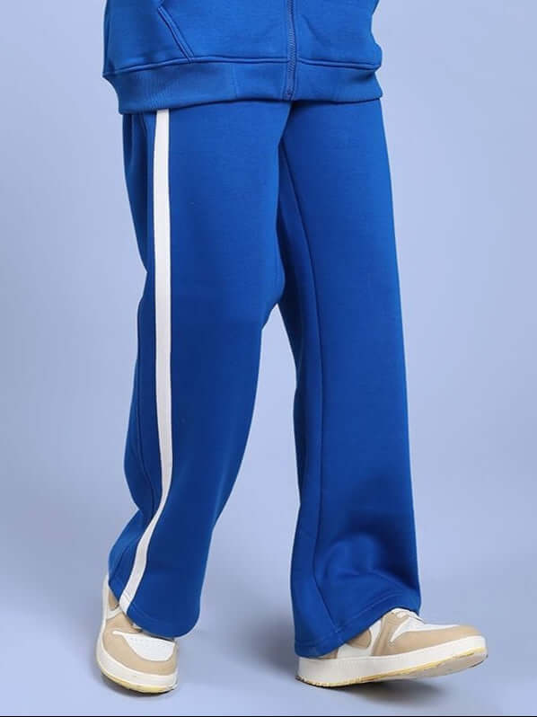 Active boy running in RAPID STRIDE FLEECE JOGGER ROYAL BLUE joggers.