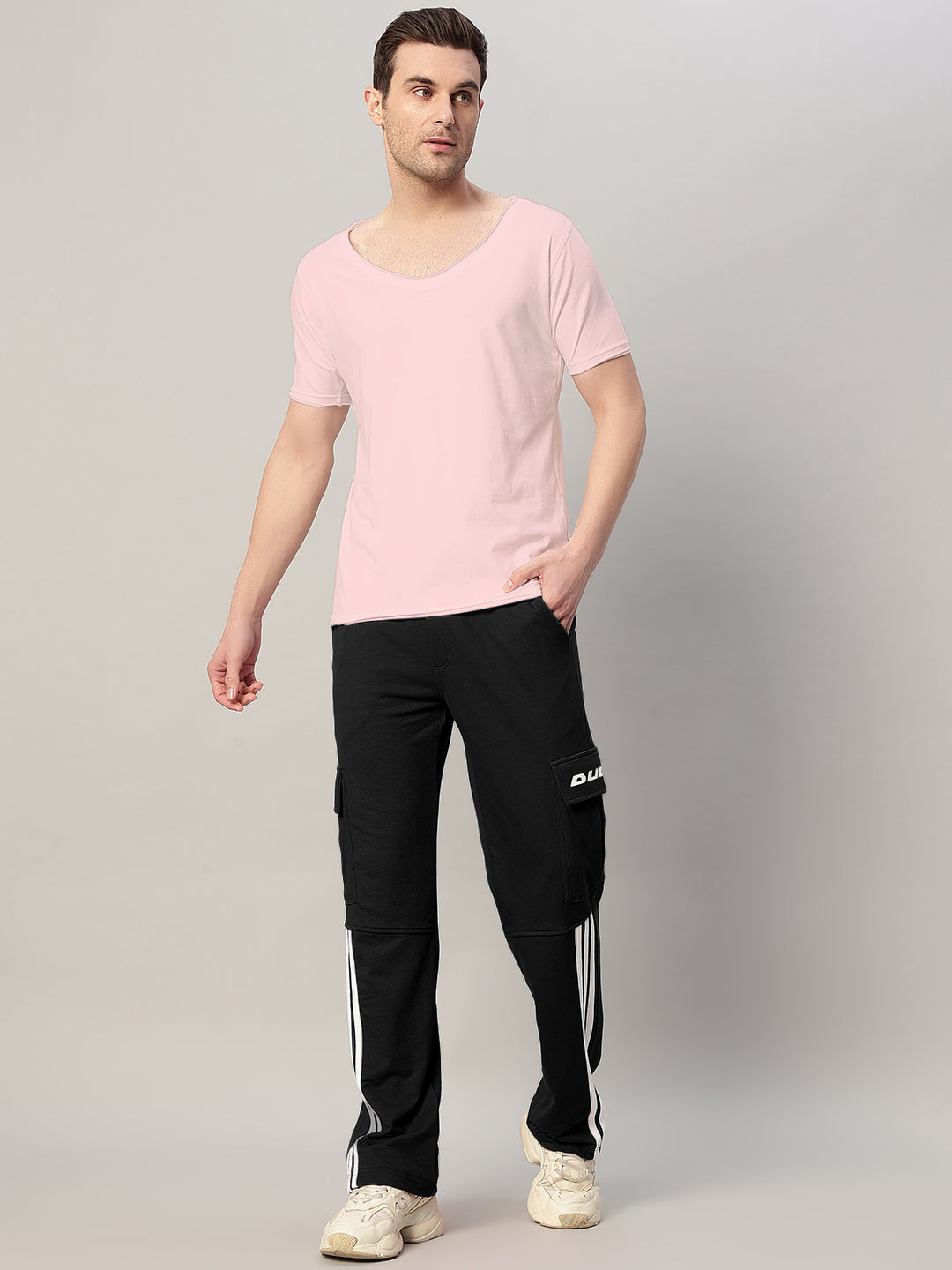 REDROIT 5 POCKET RELAXED FIT JOGGERS BLACK - JOGGER