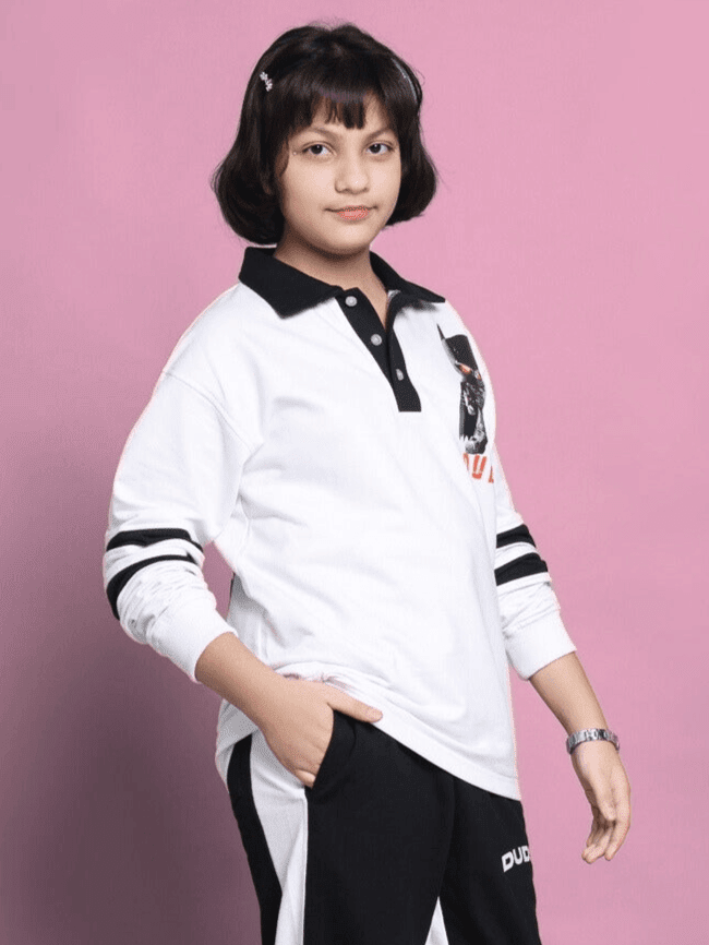 ROBIN OVERSIZED SWEATSHIRT FOR BOYS GIRLS WHITE - KIDS SWEATSHIRT