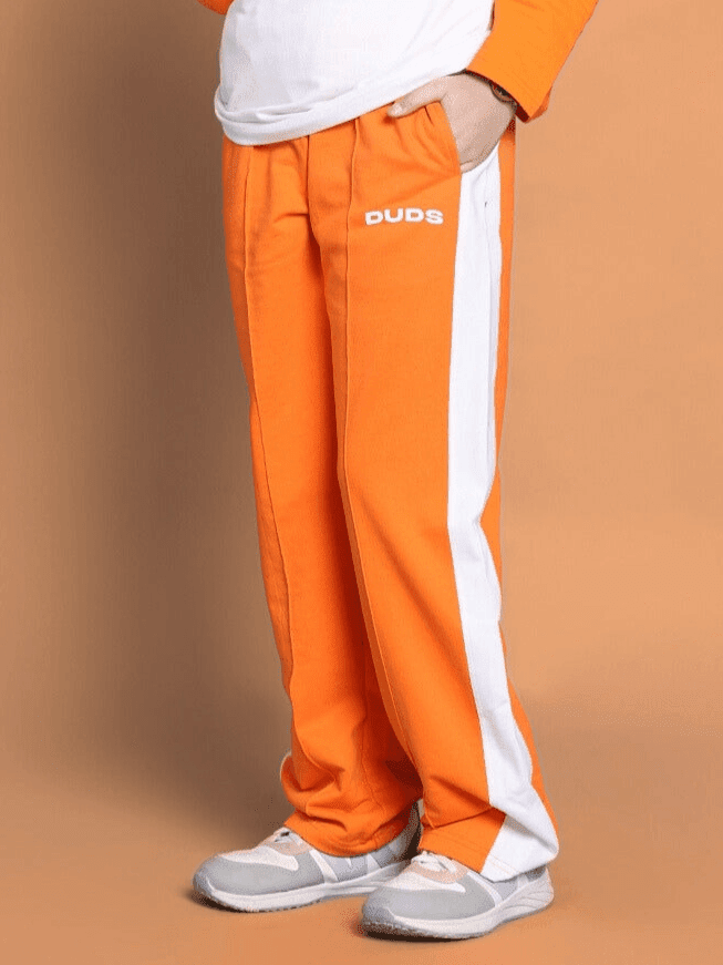 ROCK AND ROLL JOGGER FOR BOYS GIRLS WHITE ORANGE - KIDS JOGGER