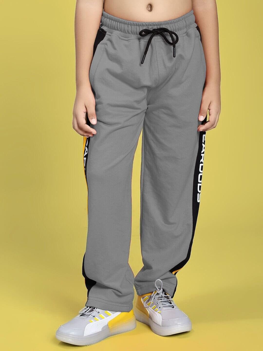 ROGER RELAXED FIT JOGGER FOR BOYS AND GIRLS GREY BLACK - KIDS JOGGER