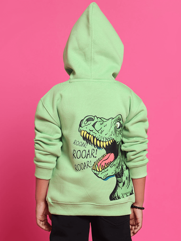 ROOAR OVERSIZED HOODIE BOYS GIRLS NEON GREEN - KIDS HOODIE
