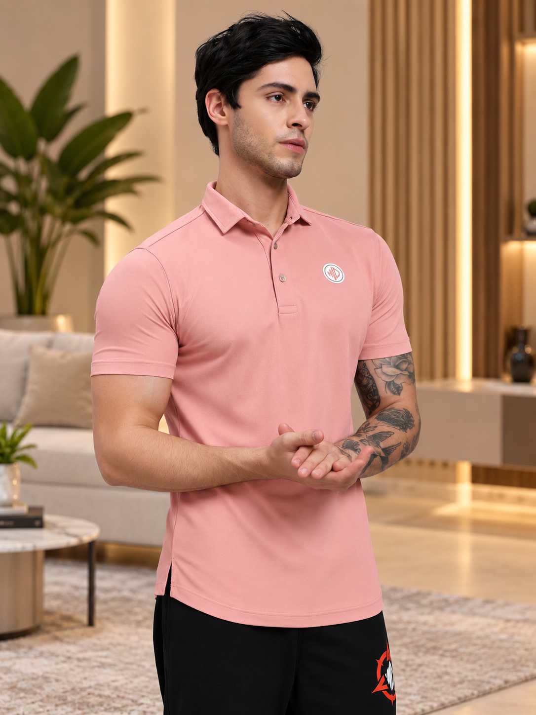 ROSEWOOD POLO REGULAR FIT T-SHIRT PINK