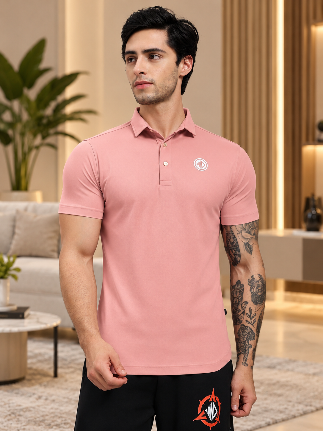 ROSEWOOD POLO REGULAR FIT T-SHIRT PINK