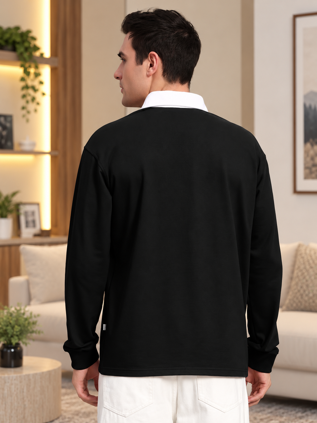 SAGOL POLO OVERSIZED SWEATSHIRT BLACK - Wearduds, view 3