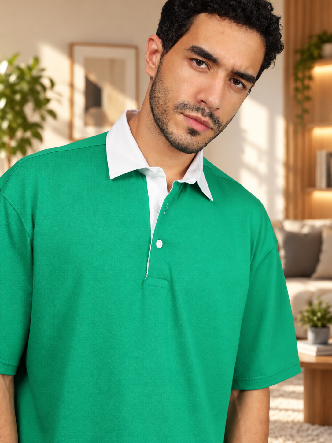 SAGOL POLO OVERSIZED T-SHIRT GREEN - Wearduds, view 5