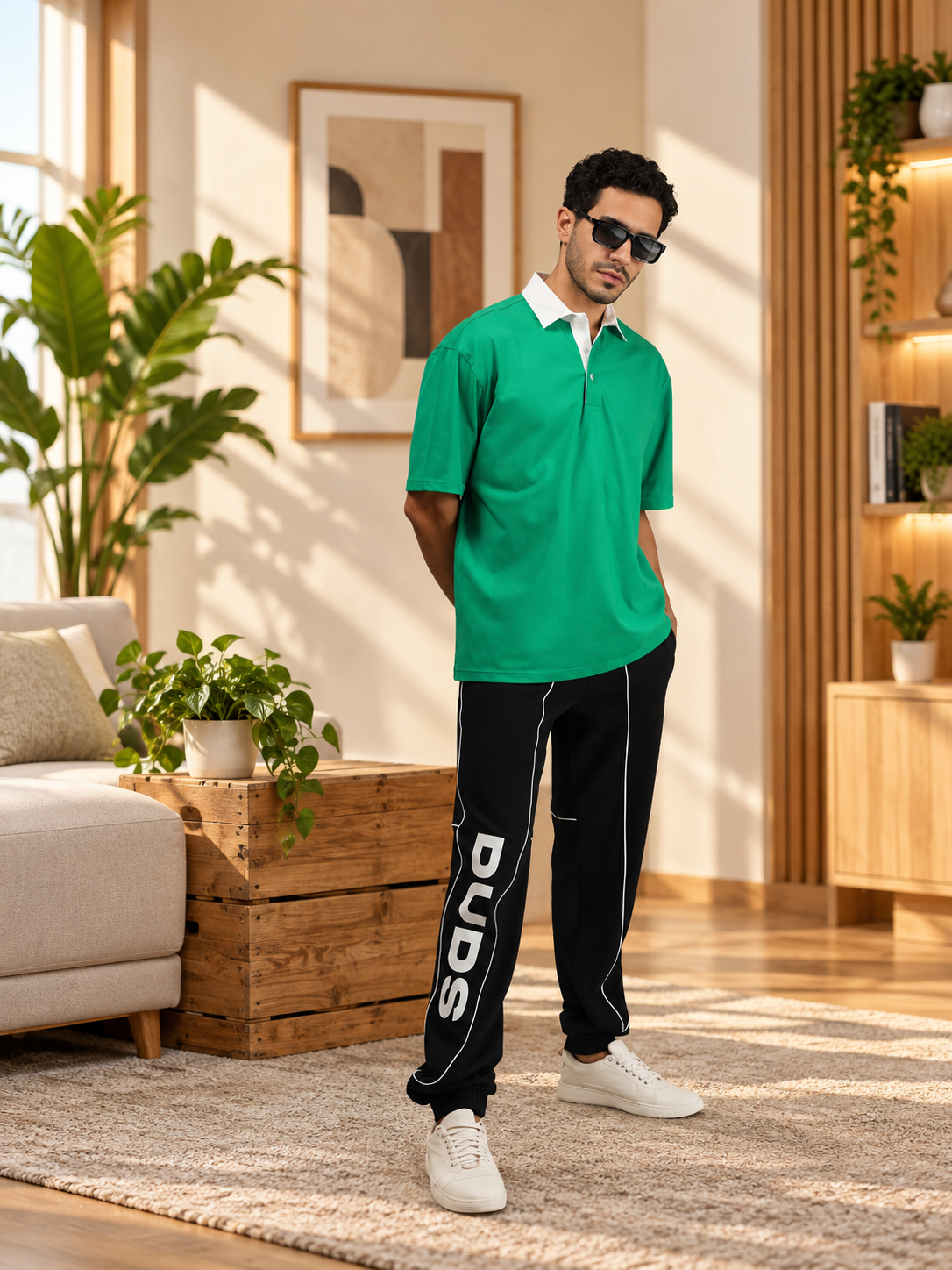 SAGOL POLO OVERSIZED T-SHIRT GREEN - Wearduds, view 6