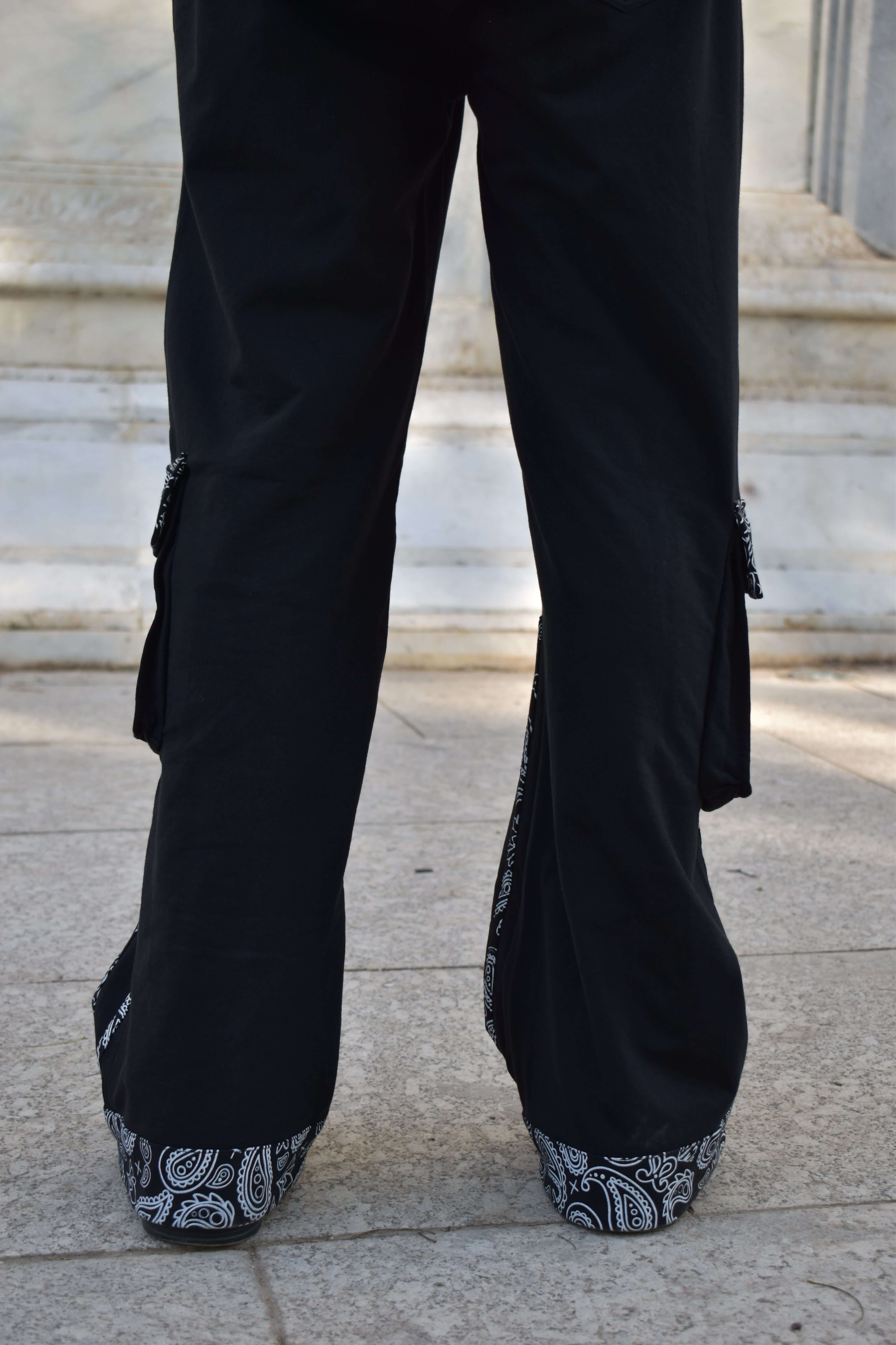 Back view of SANGANERI THE GREAT JOGGERS BLACK featuring cotton terry blend fabric and modern streetwear design for women.