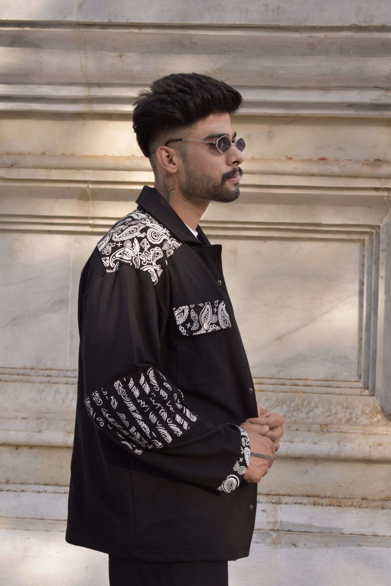 SANGANERI THE GREAT SHIRT BLACK - JACKET