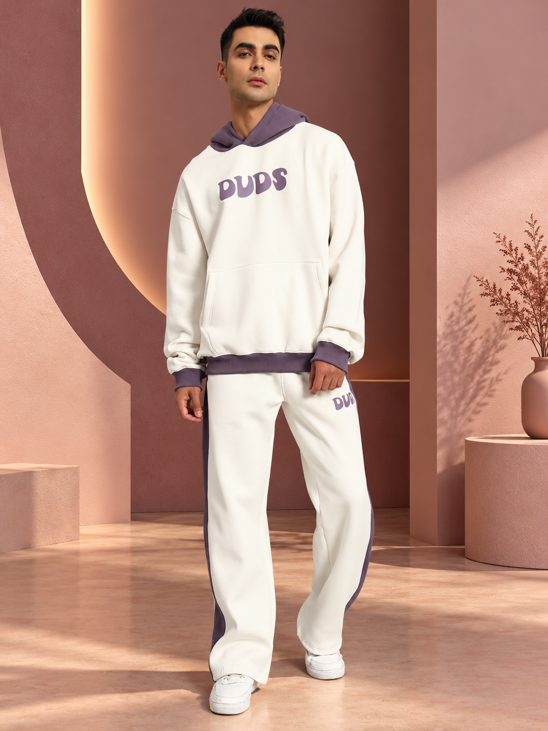 SELF LOVE FLEECE CO-ORD WHITE VIOLET - Wearduds, view 3