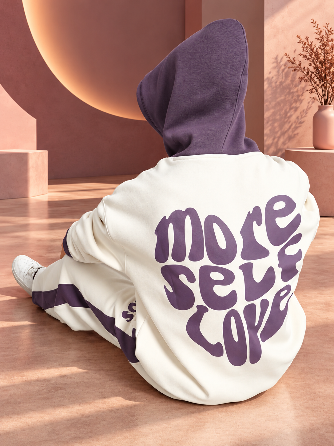 SELF LOVE FLEECE CO-ORD WHITE VIOLET - Wearduds, view 5