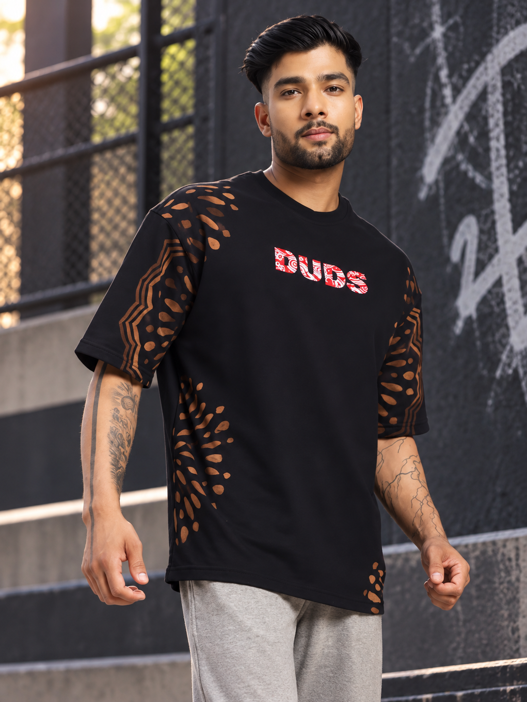 SHADOW SWIRL TIE-DYE T-SHIRT BLACK - Wearduds, view 2