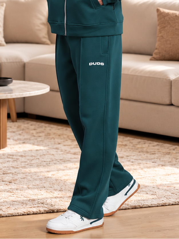 SHAGGY FLEECE JOGGER TEAL GREEN - Wearduds, view 4