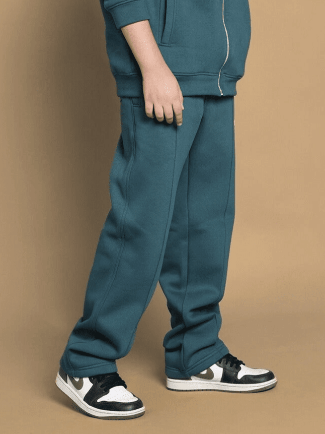 SHAGGY FLEECE JOGGER FOR BOYS & GIRLS TEAL GREEN - KIDS JOGGER