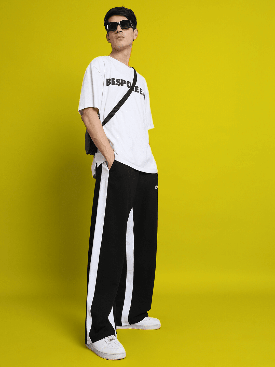 SIDE SEAM BAGGY COTTON JOGGER BLACK - JOGGER